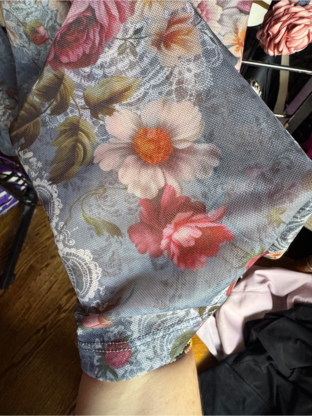 NWT Current Mood Floral Mesh Wide-Leg Pants - Dolls Kill - Picture 11 of 12
